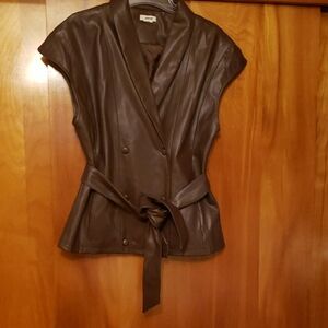 Jason Wu Brown Wrap-Style Blazer with Belt